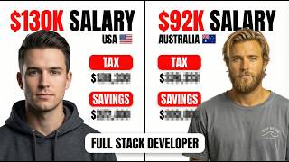 Full Stack Developer in USA vs Australia: Salary, Taxes, Expenses, Savings
