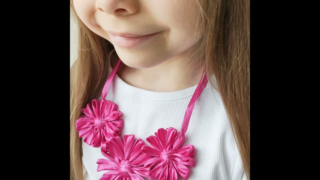 My flowers necklace for little girls on Etsy