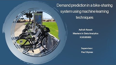 Thesis: Demands prediction in a bike-sharing system using machine learning techniques.