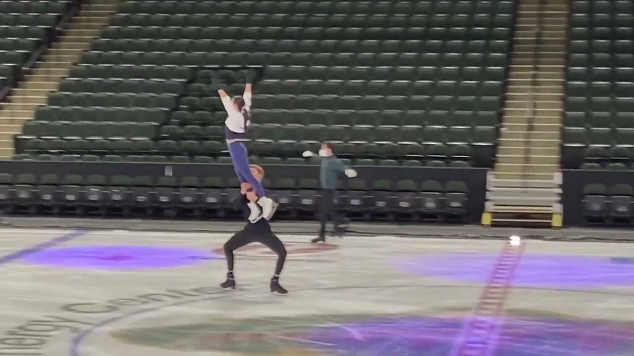 Madison Chock and Evan Bates rehearsing U.S. Ice Dancers and Olympic