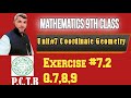 9th Class Math | Chapter#7 Coordinate Geometry | Exercise 7.2 Q.7,8,9 | Math Fun With Zia ul Haq