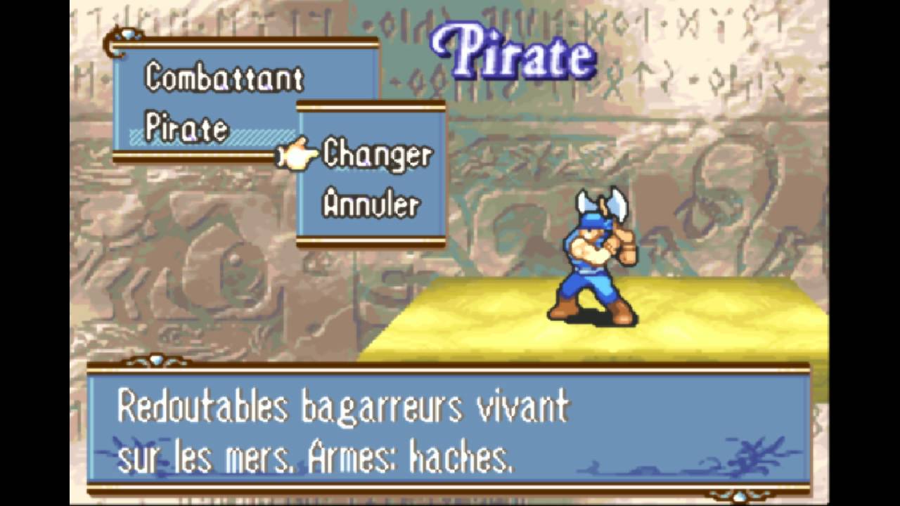 Fire Emblem The Sacred Stones Promotion de Ross aventurier en Pirate