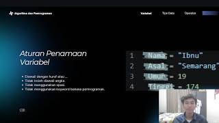 Variabel, Tipe Data, Operator | Algoritma dan Pemrograman