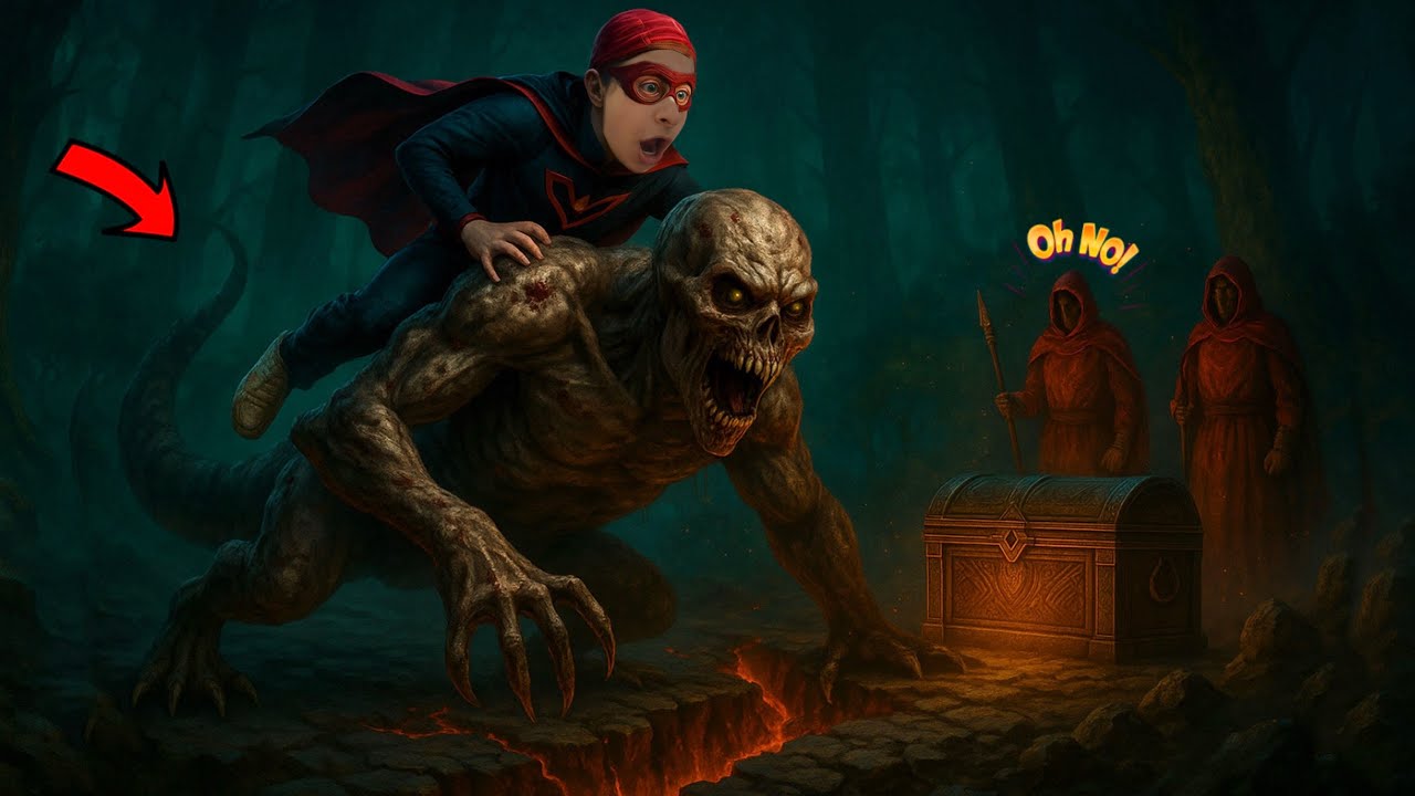 لما اخوك الصغير🍼يدخل في مهمه😱العثور عن البدلة الخارقة🥋👹(الوحش المفترس🧌خرج للانتقام😭)💔!!روان ستارز😍