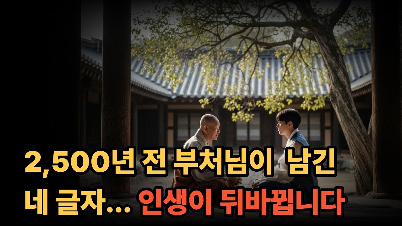 2,500년 전 부처가 남긴 단 네 글자... 인생이 뒤바뀝니다ㅣ 수정본
