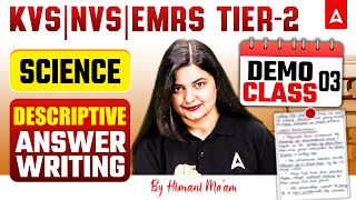 KVS/NVS Tier 2 Science Class | KVS Science TGT/PRT Class | EMRS Science Answer Writing By Himani Mam