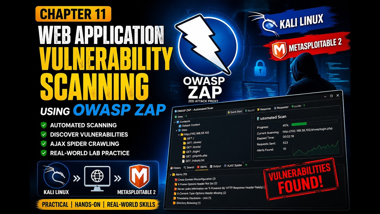 Web Application Vulnerability Scanning Using OWASP ZAP (Hands-on Kali ...