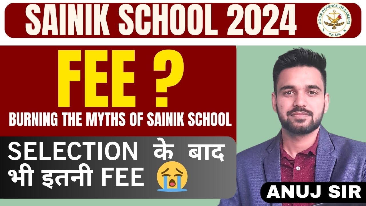 Sainik School Fees 2024 | Anuj Sir | AISSEE | Sainik School Result Update | Sainik School Cutoff