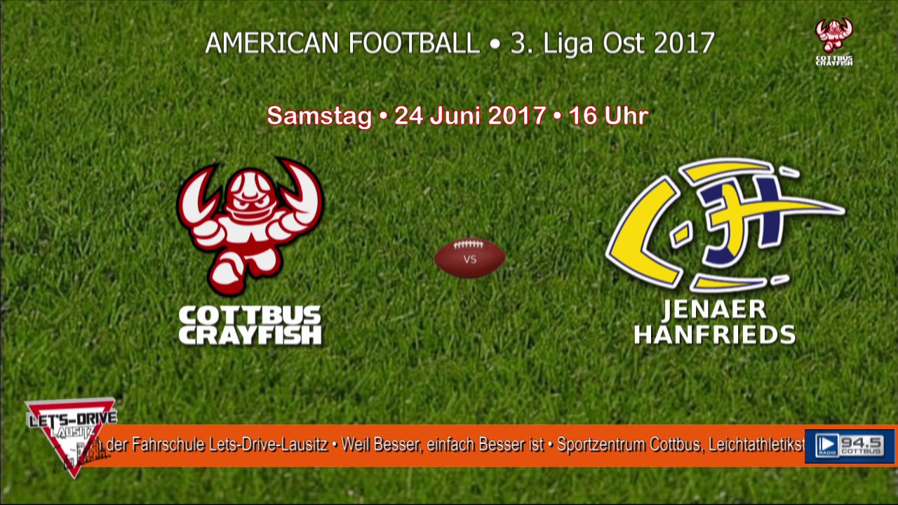 Cottbus Crayfish vs. Jenaer Hanfrieds • Trailer AmericanFootball
