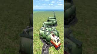 Dangerous Crazy Train Drift Through Diamond Crossing 🤯🔥 BeamNG Train simulator 3D #shorts
