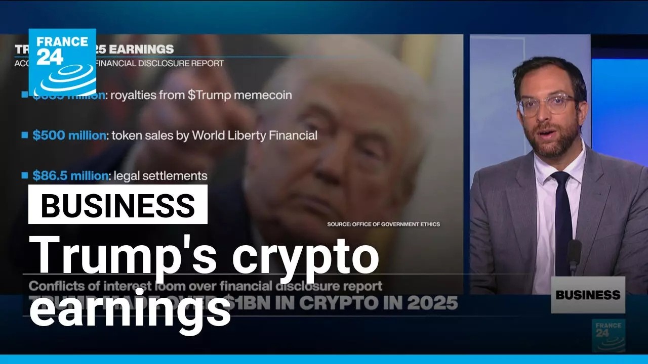 Trump made over $1 billion thanks to crypto in 2025 • FRANCE 24 English
