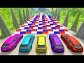 Ht gameplay crash  6  cars vs 100 speed bumps and big trucks vs giant pit potholes vs deep water