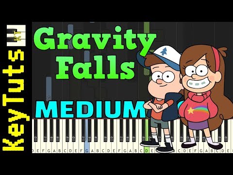 Learn to Play Theme from Gravity Falls - Medium Mode [Piano Tutorial] (Synthesia)