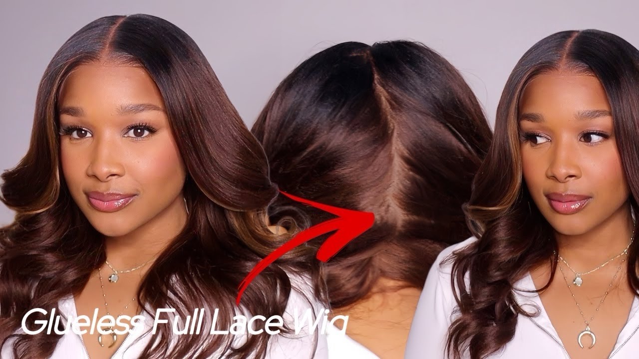 FREE PART | Glueless Full Lace Wig | Yaki Texture | Caramel Highlights | RPGSHOW 