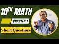 Class 10 Mathematics Chapter 1 Important Short Questions | Matric Exam 2026 | Punjab Board