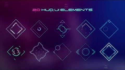 Hud UI Diamond Elements 2025 for After Effects Template