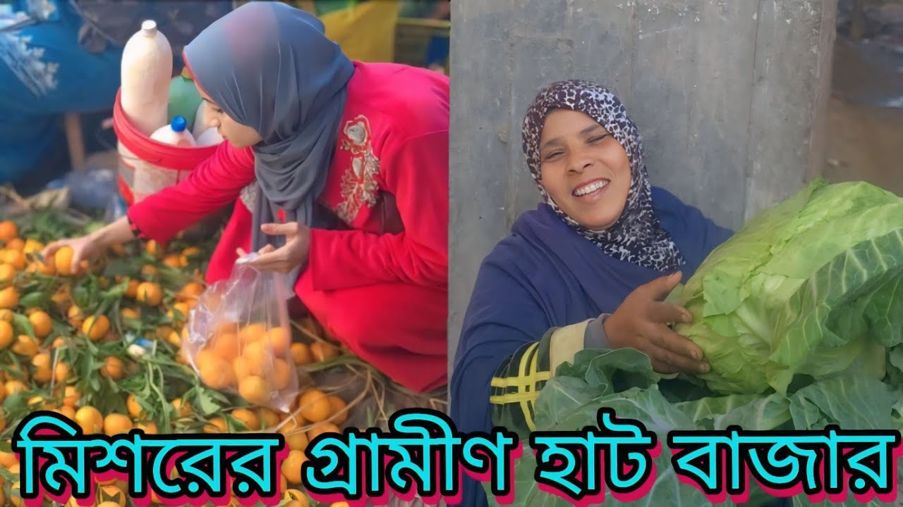 মিশরের গ্রামীণ হাট থেকে আজকে আমি কি কি বাজার করলাম । পানির থেকে কম দাম ফল এবংপিয়াজের ।