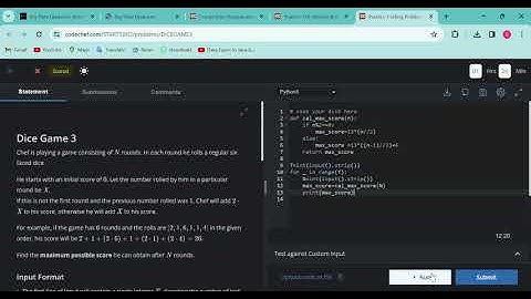 Codechef contest -126D || Dice Game 3 solution || All solution || Full solution easy