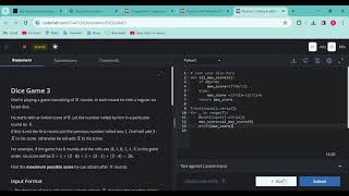 Codechef contest -126D || Dice Game 3 solution || All solution || Full solution easy