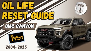 GMC Canyon Owners Must Know This Oil Life Reset Trick! (20042025)