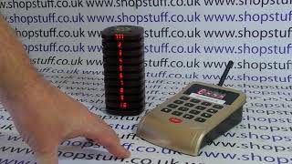 Order Ready Customer Call System Coaster Pager System For Take Aways Fast Food Pop Up Food Stalls
