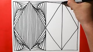Cool Line Illusion Pattern | Zentangle Spiral Drawing / Doodle Art / Satisfying and Relaxing