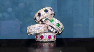 Epiphany Diamonique Simulated Gemstone Band Ring on QVC
