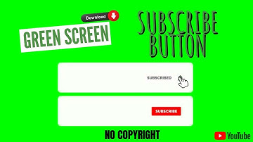 Green Screen Animated Subscribe Button No Copyright | Subscribe Button Green Screen Animation