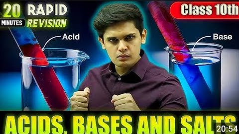 ACID,BASE AND SALTS | Class-10th | 20 minutes RAPID REVISION | By Prashant kirad