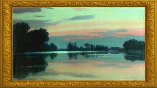 Tranquil River at Sunset – 4K Vintage Ocean-Themed Frame TV Art for Relaxation & Home Decor