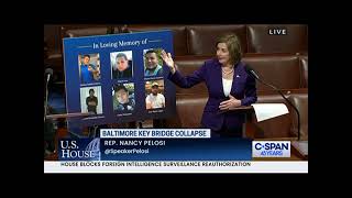 Speaker Emerita Pelosi Floor Speech on Baltimore Key Bridge Collapse