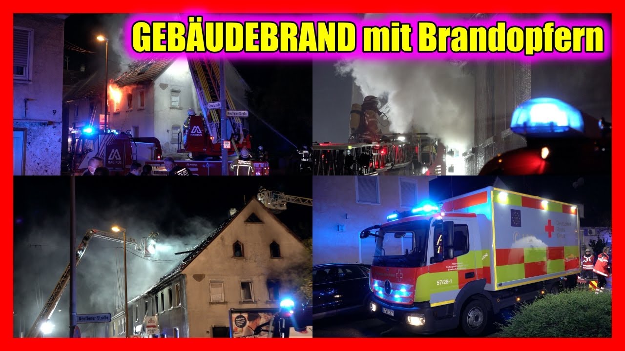 🔥🚒 GEBÄUDEBRAND IN NÜRTINGEN 🔥🚒 [VERLETZTE FEUERWEHRLEUTE & BRANDOPFER] 🚨🚨GROSSEINSATZ 🚨🚨[E]