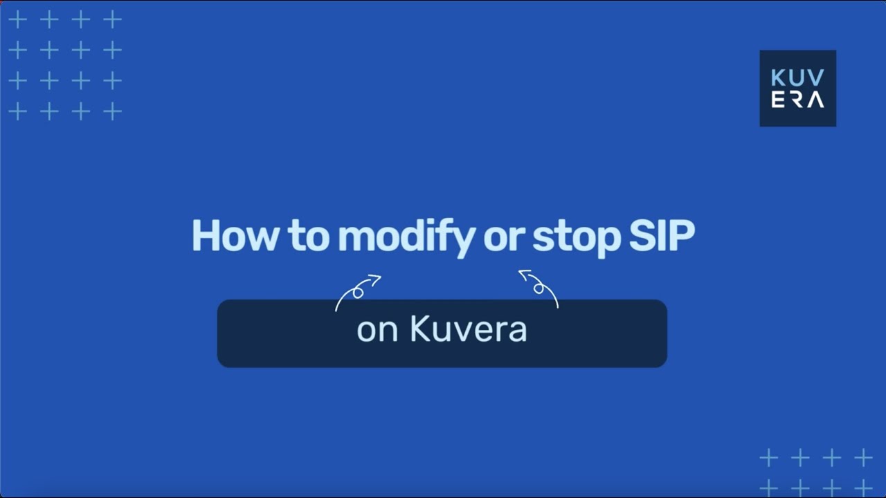 How to | Modify or stop SIP on Kuvera - YouTube