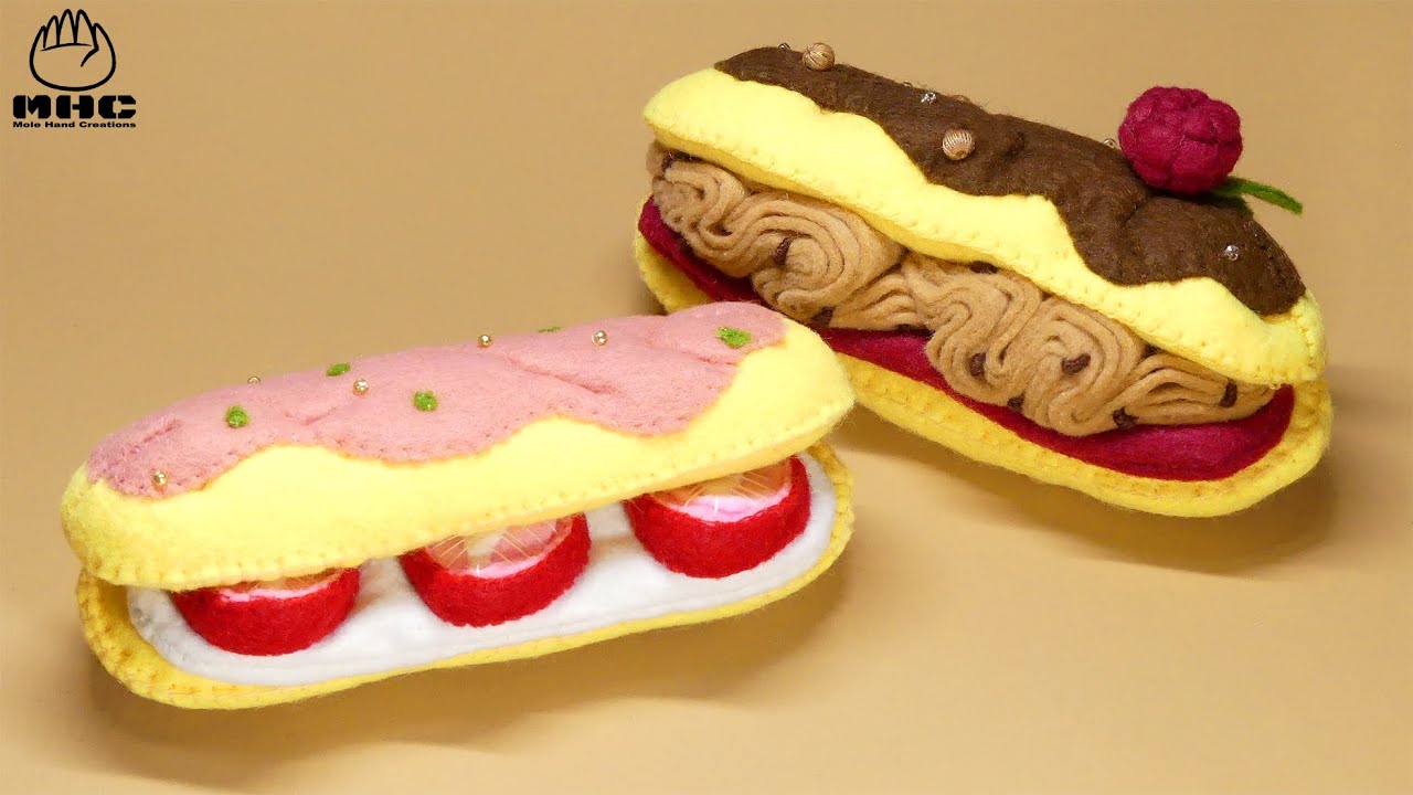 フェルトのふにゃふにゃアニメ「エクレア」【Felt sewing toy