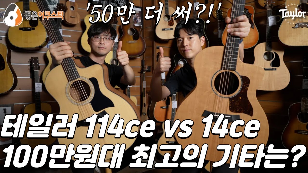 100만원대 최고의 기타는? 테일러 14ce vs. 114ce 기타 비교 (Taylor 14ce vs. 114ce Guitar Review)