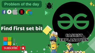 Find first set bit | 19 September | POTD | GFG Problem of the Day | C++ | Java | Python