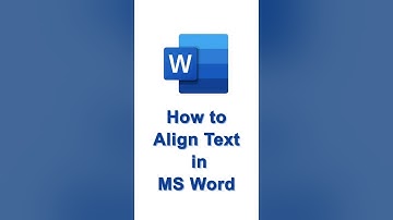 How to Align Text in MS Word #shorts #msword