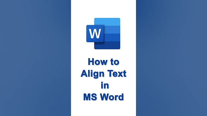 How to Align Text in MS Word #shorts #msword