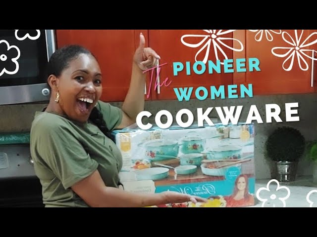 Unboxing The Pioneer Woman Vintage Speckle 10 Piece Non Stick Pre Seasoned Cookware  Set 