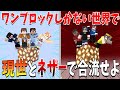 ワンブロックしかない過酷な世界で現世とネザーで合流するまで終われません - マインクラフト