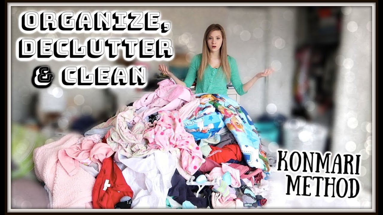 ORGANIZE, DECLUTTER & CLEAN WITH ME! KonMari Method - YouTube