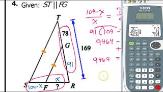 Day 01 (1 to 8) Scale Factor, Similar Triangles and Congruent Triangles