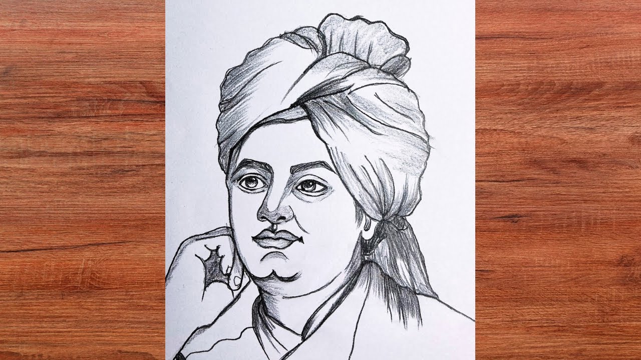 Swami Vivekananda Pencil Sketch | Realistic Portrait Drawing Step by Step | Mrs Sketch