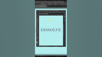 Dissolve Text Effect in Photoshop #photoshoptutorial