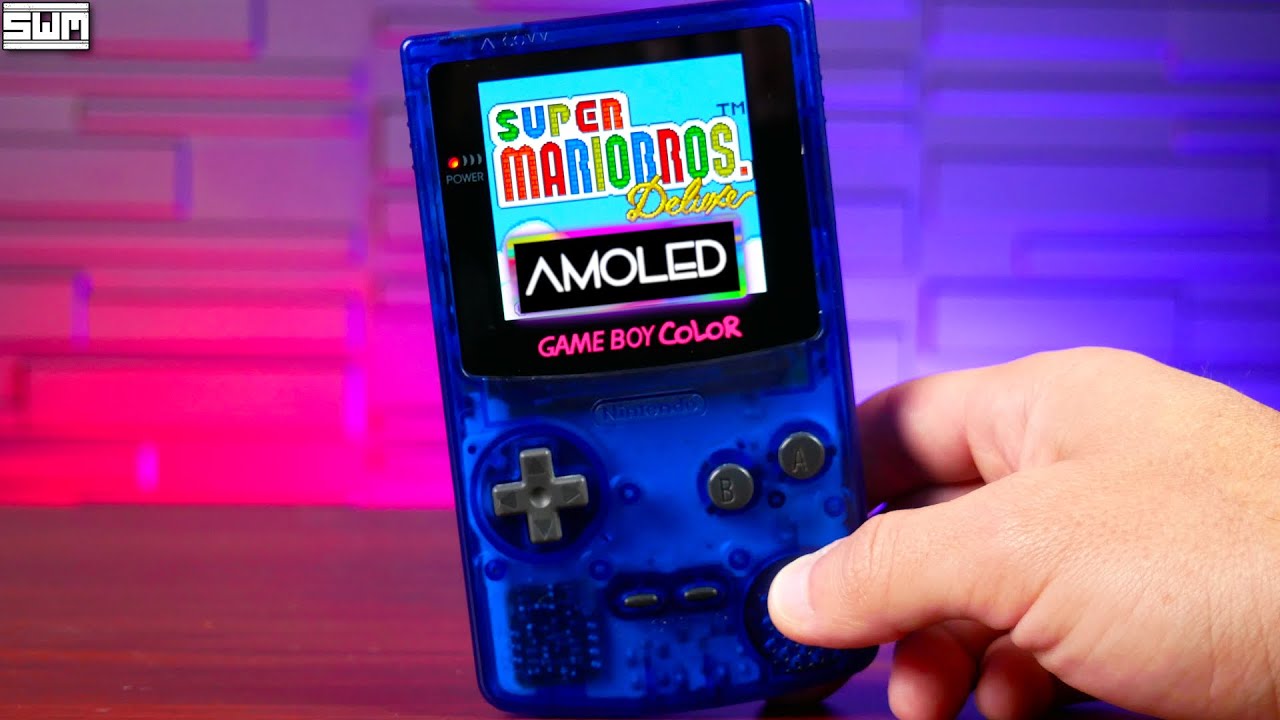 Gameboy Color Teal mit AMOLED Touch Screen