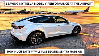 2026 Tesla Model Y Performance : Sentry Mode Battery Drain - 7Days At Airport