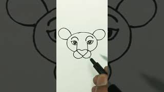 How to Make a Tiger Face..🐯 #shorts #shortsfeed #trendingshorts #ytshorts #drawing