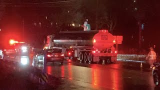 Car vs Fuel Tanker Truck Crash - Thomaston, Maine