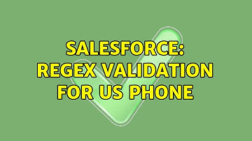 Salesforce: Regex validation for us phone