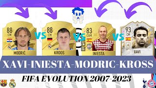 Modric Vs Kross Vs Iniesta Vs Xavi Fifa Evolution 2007-2023